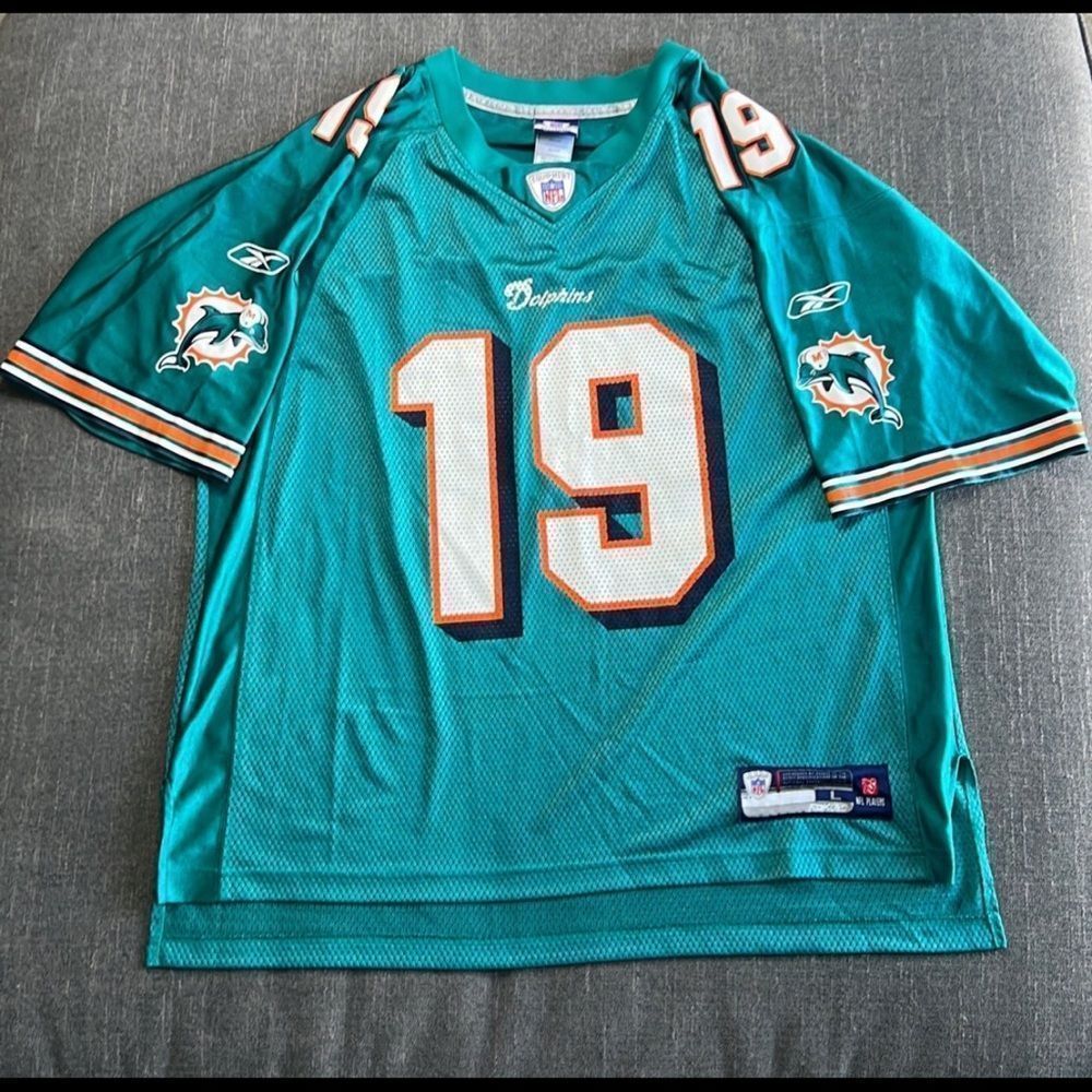 Vintage Miami Dolphins Ted Ginn Jr. 19 Reebok Jersey NFL Football